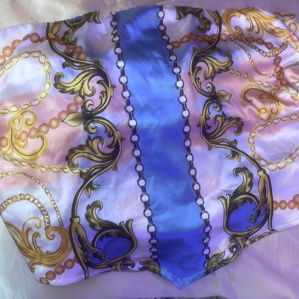 Yadira satin handkerchief top